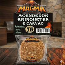Kit Com 10 Acendedor + Briquete MAGMA Churrasco Sem Complicação