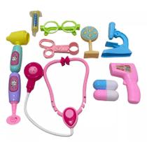 Kit com 10 acessórios brinquedo médico infantil criança bebe