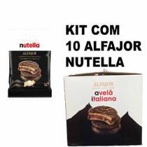 Kit Com 10 Alfajor Nutella 40g Agua Na Boca