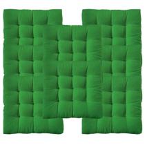 Kit com 10 almofadas futton assento para cadeira - verde - Artesanal Teares