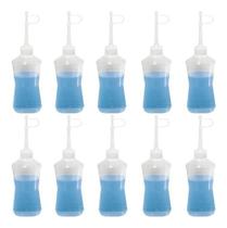 Kit Com 10 Almotolias Transparente Ou Âmbar Bico Reto 500ml