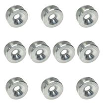 Kit Com 10 Anilha Ilhós Passador Fio Nylon Carretel Manual