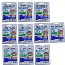 Kit Com 10 Antipulga e Carrapato Frontline Topspot - Gato 0,5ml