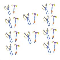 Kit Com 10 Avatar Voador Rotativo Helicoptero Led Foguete