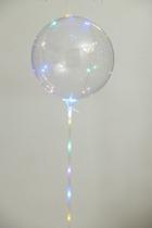 Kit Com 10 Balões de Led Transparente Com Vareta e Pilha