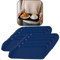 Kit com 10 Bandejas Multiuso Retangular 35,8x23,6 cm Resistente Restaurante Self Service Fast Food Kit com 10 Bandejas Multiuso Retangular 35,8x23,6 cm Resistente Restaurante Self Service Fast Food
