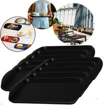 Kit com 10 Bandejas Multiuso Retangular 44x30,7 cm Resistente Restaurante Self Service Fast Food Kit com 10 Bandejas Multiuso Retangular 44x30,7 cm Resistente Restaurante Self Service Fast Food