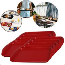 Kit com 10 Bandejas Multiuso Retangular 44x30,7 cm Resistente Restaurante Self Service Fast Food