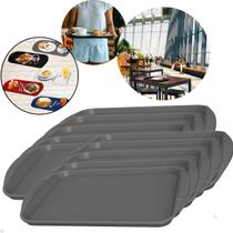 Kit com 10 Bandejas Multiuso Retangular 44x30,7 cm Resistente Restaurante Self Service Fast Food Kit com 10 Bandejas Multiuso Retangular 44x30,7 cm Resistente Restaurante Self Service Fast Food