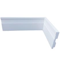 Kit com 10 Barras de Rodapé de Poliestireno Frisado - 7cm de altura (7x1x240cm)
