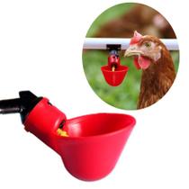 Kit Com 10 Bebedouros Automático Para Galinhas Frangos + Porcas P/ Fixar