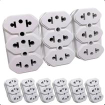 Kit Com 10 Benjamin Adaptador De Tomada 110V/220V 10A 20A T