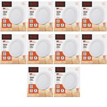 Kit com 10 black & decker painel led slim sobrepor redondo 18w 3000k 100-240v Kit com 10 black & decker painel led slim sobrepor redondo 18w 3000k 100-240v