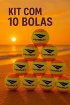 Kit com 10 Bolas de Beach Tennis Penalty Tenis Praia Stage 2