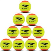 Kit com 10 Bolas de Beach Tennis Penalty Tenis Praia Stage 2