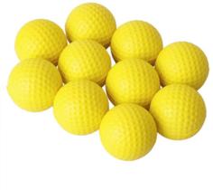 Kit Com 10 Bolas De Golfe Treino Amarelo Indoor E Outdoor Kit Com 10 Bolas De Golfe Treino Amarelo Indoor E Outdoor