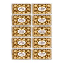 Kit Com 10 Bombom Ferrero Rocher 12 Unidades