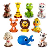 Kit com 10 Brinquedos De Vinil Para Bebê A Partir De 3 Meses -a Kit com 10 Brinquedos De Vinil Para Bebê A Partir De 3 Meses -a