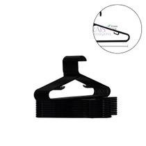 Kit com 10 Cabides Tradicional Fino Preto Praticidade e Qualidade Kit com 10 Cabides Tradicional Fino Preto Praticidade e Qualidade