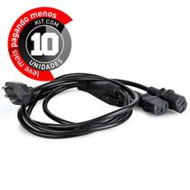 kit com 10 Cabo Y de Força, Tripolar 10A Com 5 Metros