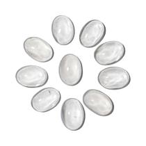 Kit com 10 Cabochões Ovais de Cristal Opalado Natural - Lapidação Calibrada para Pingentes, Colares, Brincos e Pulseiras 12 x 17mm