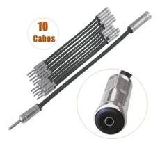 Kit Com 10 Cabos Adaptadores Universal Cb90 C/ Rabicho 30cm