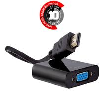 Kit com 10 Cabos Conversor HDMI para VGA