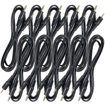 Kit com 10 Cabos de Áudio auxiliar P1 para P2 - Estéreo Kit com 10 Cabos de Áudio auxiliar P1 para P2 - Estéreo