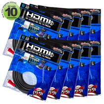 Kit com 10 Cabos HDMI 2.0 Premium Ultra HD 4K, Cirilo Cabos - 10m Kit com 10 Cabos HDMI 2.0 Premium Ultra HD 4K, Cirilo Cabos - 10m