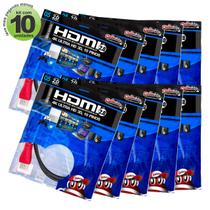Kit com 10 Cabos HDMI 2.0 Premium Ultra HD 4K, Cirilo Cabos - 50 Cm Kit com 10 Cabos HDMI 2.0 Premium Ultra HD 4K, Cirilo Cabos - 50 Cm