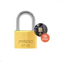 Kit com 10 Cadeados Pado 25mm Bicicleta Armario