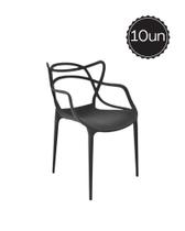 Kit Com 10 Cadeiras Designer Allegra Interior Exterior Sala Jantar Empilhavel Garden life Kit Com 10 Cadeiras Designer Allegra Interior Exterior Sala Jantar Empilhavel Garden life