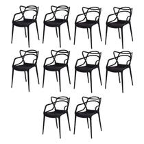 Kit com 10 Cadeiras para Sala de Jantar Allegra Solna Preto Kit com 10 Cadeiras para Sala de Jantar Allegra Solna Preto