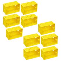 Kit Com 10 Caixa De Luz 4X2 Embutir Amarela