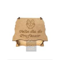 Kit Com 10 Caixa de Presente Personalizada Feliz Dia Do Professor Coruja