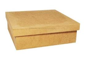 Kit Com 10 Caixa Quadrada Tampa Sapato 12x12x5 Mdf Madeira