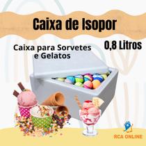 kit com 10 Caixas de Isopor EPS 0,8 litros para Sorvetes e Medicamentos