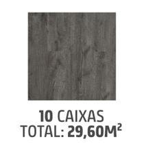 Kit com 10 Caixas de Piso Vinílico Gris 157x942 2mm Caixa 2,96m² Holztek