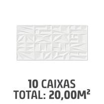 Kit com 10 Caixas Revestimentos Menfi Bianco Plus 38x75cm Caixa com 2,00m² Branco