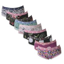 Kit com 10 Calcinhas Mescla Infantil Algodão