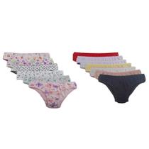 Kit com 10 Calcinhas Tanga Algodão 1001 Cotton - Sortidas