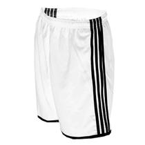 Kit com 10 Calções Esportivos Branco/Preto Modelo Listras Laterais - TRB
