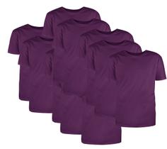 Kit com 10 Camisetas Básicas Algodão Violeta Tamanho P Kit com 10 Camisetas Básicas Algodão Violeta Tamanho P