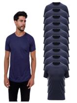 Kit Com 10 Camisetas Lisas Azul Marinho 100% Poliéster Kit Com 10 Camisetas Lisas Azul Marinho 100% Poliéster