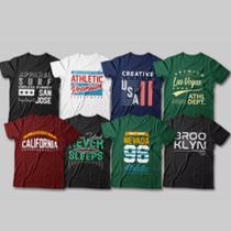 KIT com 10 Camisetas Surf Masculinas Marcas Originais Sortidas KIT com 10 Camisetas Surf Masculinas Marcas Originais Sortidas