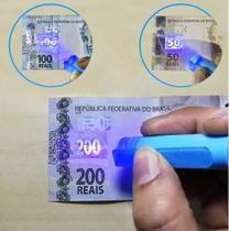 Kit Com 10 Canetas P/ Identificar Notas Dinheiro Falsas