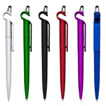 Kit com 10 canetas touch redonda celular