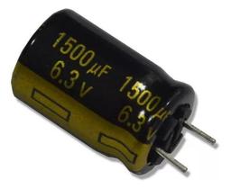 Kit Com 10 Capacitor Eletrolítico 1500uf 6.3v 10x16mm Kit Com 10 Capacitor Eletrolítico 1500uf 6.3v 10x16mm