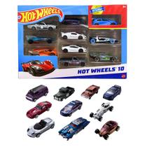 Kit com 10 carrinhos hot wheels sortidos mattel 54886