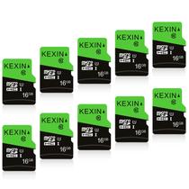 Kit com 10 Cartões Micro SD KEXIN 16GB - com Adaptador SD UHS-I C10 U1 Kit com 10 Cartões Micro SD KEXIN 16GB - com Adaptador SD UHS-I C10 U1